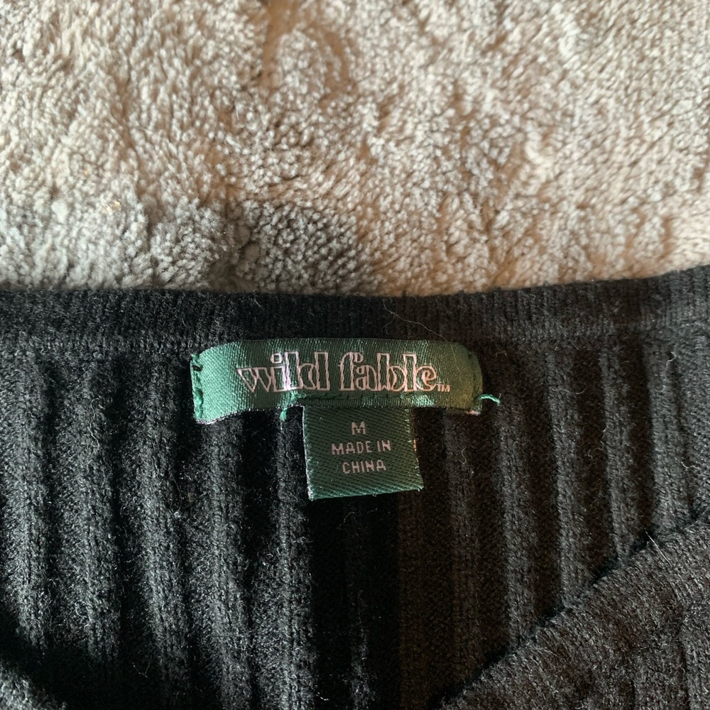 Wild Fable Black Ribbed Knit Top - Picture 3 of 3
